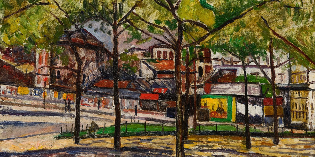 Vue d'un jardin parisien